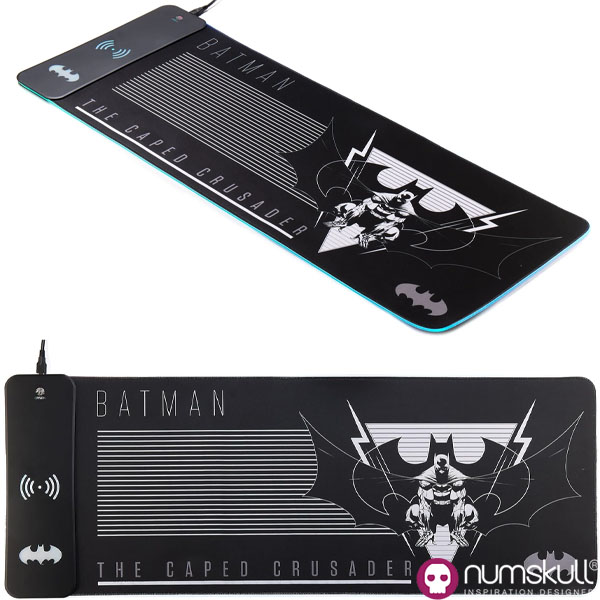 Numskull DC Comics Batman Wireless Charger and Oversized RGB Gaming Mat